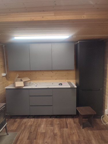 Кухня Идена 1,8 серый графит / серый графит фото покупателя 1