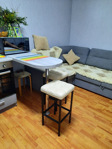 Барный стул Лофт ткань канди крем / черный матовый фото покупателя 136