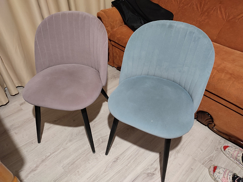 Стул на металлокаркасе Gabi dark beige / black / silver фото покупателя 923