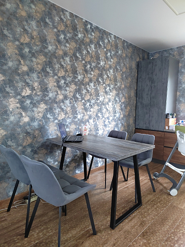 Стул на металлокаркасе Челси морская волна / черный фото покупателя 231