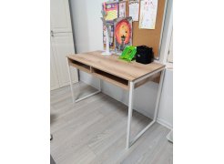 Письменный стол Леон Лофт дуб делано темный / черный матовый фото покупателя 33