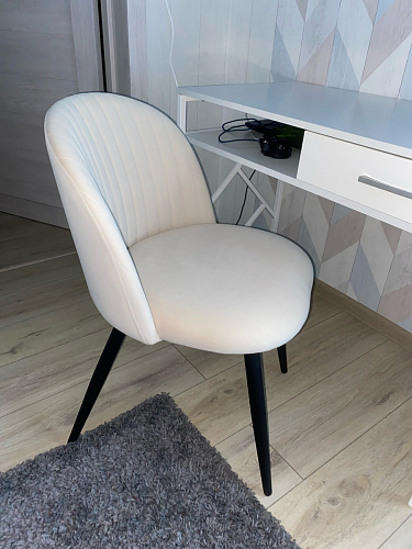 Стул на металлокаркасе Gabi 1 line light blue / black фото покупателя 174