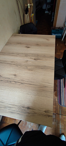 Деревянный стол Лота Лофт 120х75 белый матовый / дуб крафт золотой фото покупателя 821