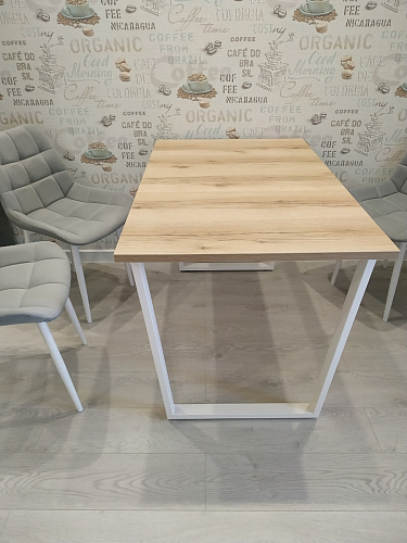 Стол Лота Лофт 120 32 мм бетон / черный матовый фото покупателя 479