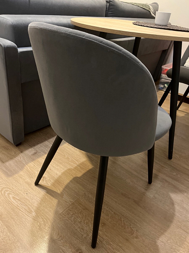 Стул на металлокаркасе Gabi 1 light purple / black / gold фото покупателя 36