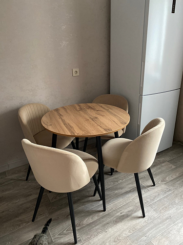 Стул на металлокаркасе Gabi latte / gold / black фото покупателя 299