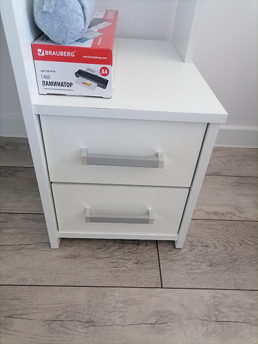 Стол компьютерный Джаз-24 правый белый фото покупателя 39