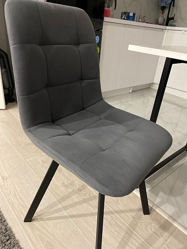 Стул на металлокаркасе Чилли К черный / зеленый фото покупателя 37