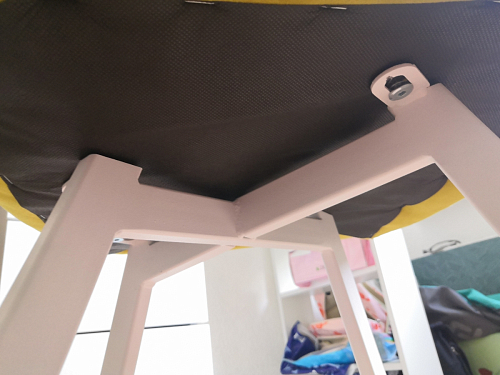 Стул на металлокаркасе Чилли синяя ткань / белый фото покупателя 851