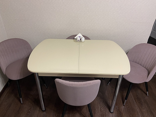 Стул на металлокаркасе Gabi 1 light purple / black фото покупателя 985