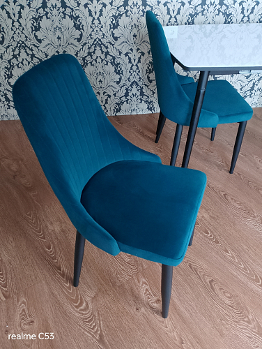 Стул на металлокаркасе Kora dark gray / black фото покупателя 358