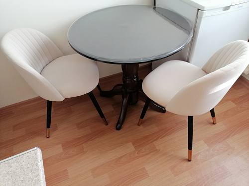 Стул на металлокаркасе Gabi 1 line light blue / black фото покупателя 111