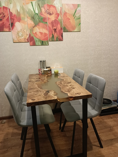 Стул на металлокаркасе Чилли бирюзовый / черный фото покупателя 1188