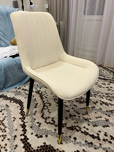 Стул на металлокаркасе Seda 1 green / gold / black фото покупателя 43