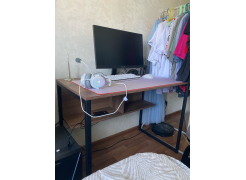 Письменный стол Клер Лофт дуб делано светлый / белый матовый фото покупателя 16
