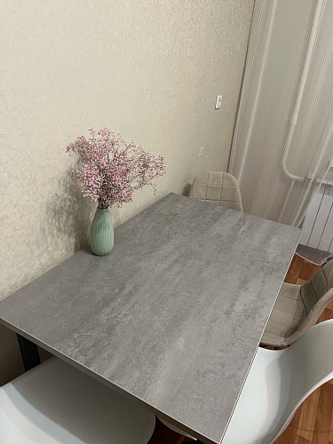 Стол Лота Лофт 120 32 мм бетон / черный матовый фото покупателя 11