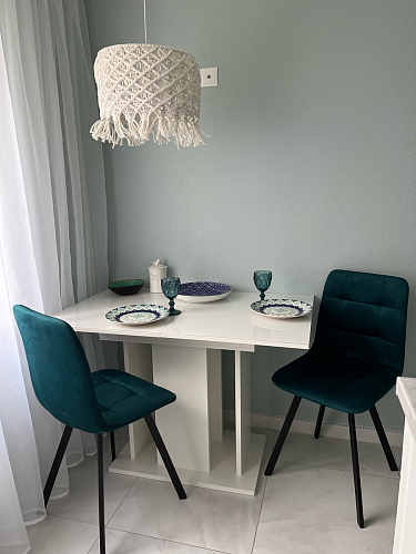 Стул на металлокаркасе Чилли зеленый / белый каркас фото покупателя 407