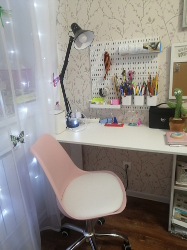 Компьютерное кресло Kolin с подушкой clear / white фото покупателя 309