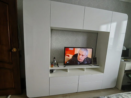 Готовая гостиная Румба белый / белый глянец  - Уцененный экземпляр фото покупателя 58