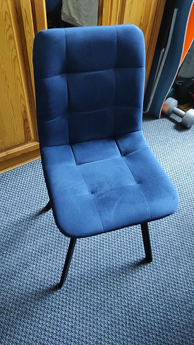 Стул на металлокаркасе Чилли К черный / зеленый фото покупателя 424