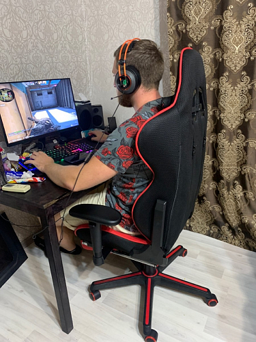 Компьютерное кресло Kano черное / красное фото покупателя 91