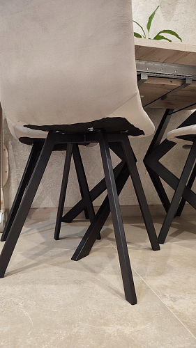 Стул на металлокаркасе Чилли горчичный / черный фото покупателя 1473