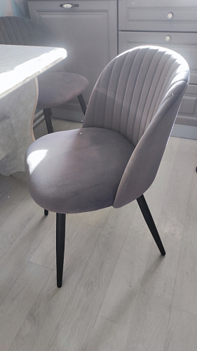 Стул на металлокаркасе Gabi gray / black фото покупателя 190