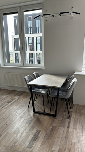 Деревянный стол Лота Лофт 140х80 черный матовый / бетон светлый фото покупателя 535