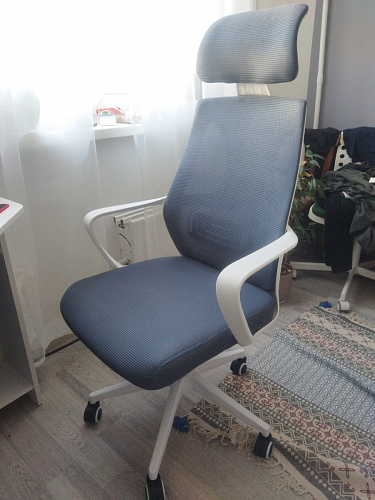 Компьютерное кресло Golem dark gray / white фото покупателя 73