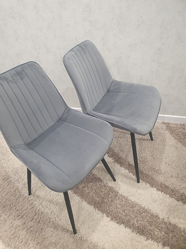 Комплект стульев Вейв 4 шт светло-серый / черный фото покупателя 360