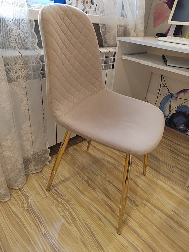 Стул на металлокаркасе Dabl 01 champagne / gold фото покупателя 131