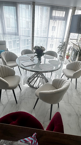 Стол Twist steel / white фото покупателя 1