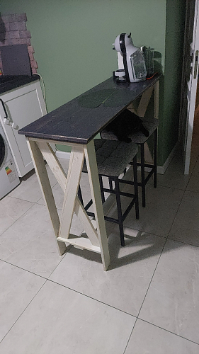 Барный стул Лофт микровелюр катания блэк / черный матовый фото покупателя 231