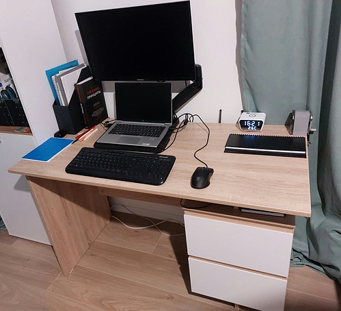 Письменный стол СПМ-19 дуб сонома / белый фото покупателя 1