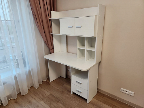 Письменный стол Беланта-Прям120Р+НКЛХ-120 БЕ белый фото покупателя 1