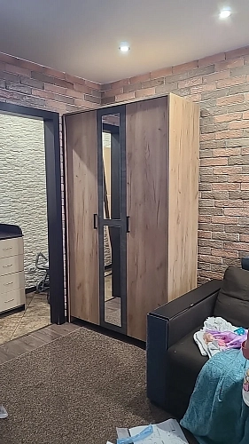 Шкаф Таика дуб золотой / камень темный фото покупателя 38