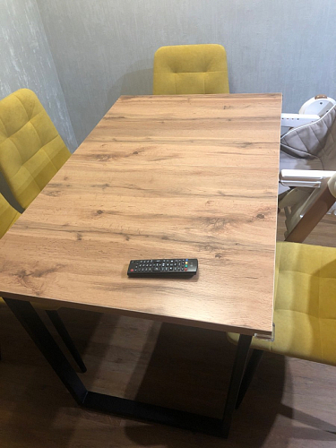 Деревянный стол Лота Лофт 120х75 белый матовый / дуб крафт золотой фото покупателя 65