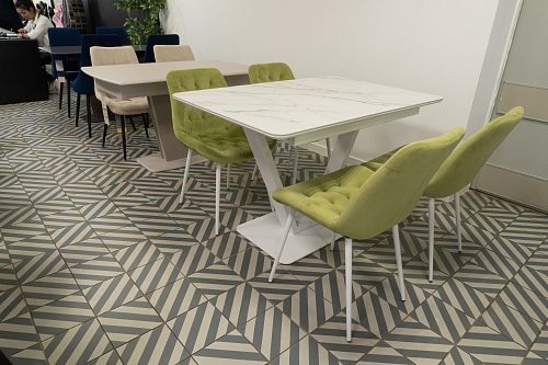 Стол на тумбе Бугун белый / золото из шоурума 4