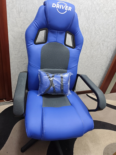 Компьютерное кресло Driver/Драйвер кожзам черный / серый фото покупателя 159