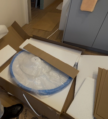 Стол Тулип 90х73 белый мрамор / золото фото покупателя 78