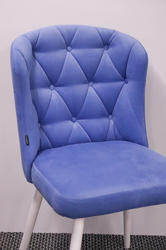 Стул на металлокаркасе Алиссум velutto 05 / белый из шоурума 2