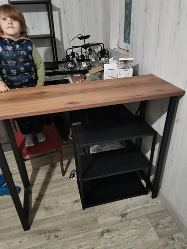 Барная стойка Дилан Лофт 120х40х90 бетон светлый фото покупателя 137