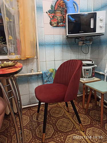 Стул на металлокаркасе Gabi dark beige / black / silver фото покупателя 113