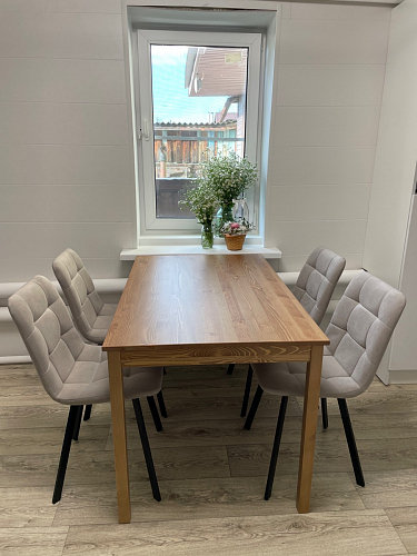 Стул на металлокаркасе Чилли синяя ткань / белый фото покупателя 361