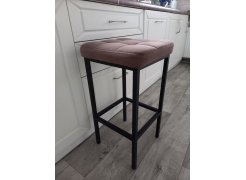 Барный стул Лофт кожзам темно-серый / черный матовый фото покупателя 22