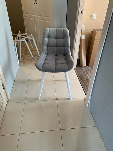 Стул на металлокаркасе Челси темно-серый 996 / черный фото покупателя 25