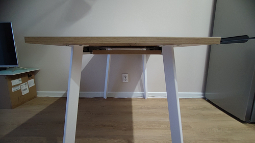 Стол раскладной Колон Лофт 120 32 мм дуб галифакс табако / черный матовый фото покупателя 15