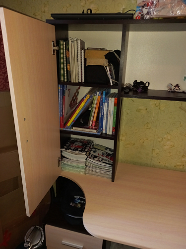 Компьютерный стол КСТ-16 левый дуб сонома / белый фото покупателя 85