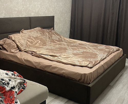 Двуспальная кровать Афродита-4 180х200 с ПМ велюр lecco choco фото покупателя 1