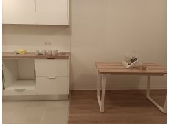 Деревянный стол Лота Лофт 120(160)х75 черный матовый / бетон светлый фото покупателя 450